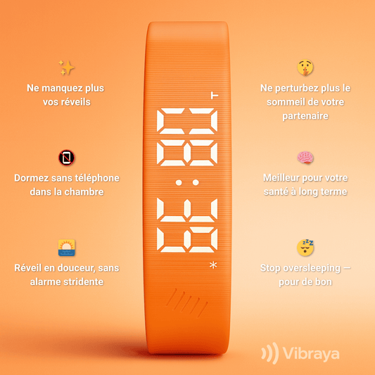 réveil silencieux par vibration bracelet Vibraya Coral Pulse bénéfices