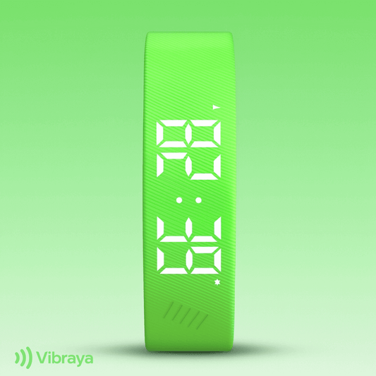 réveil silencieux par vibration bracelet Vibraya Leaf Mint