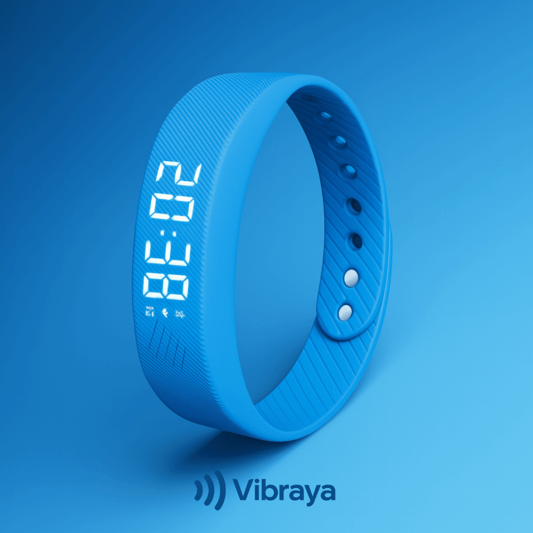réveil silencieux par vibration bracelet Vibraya Skyline Blue