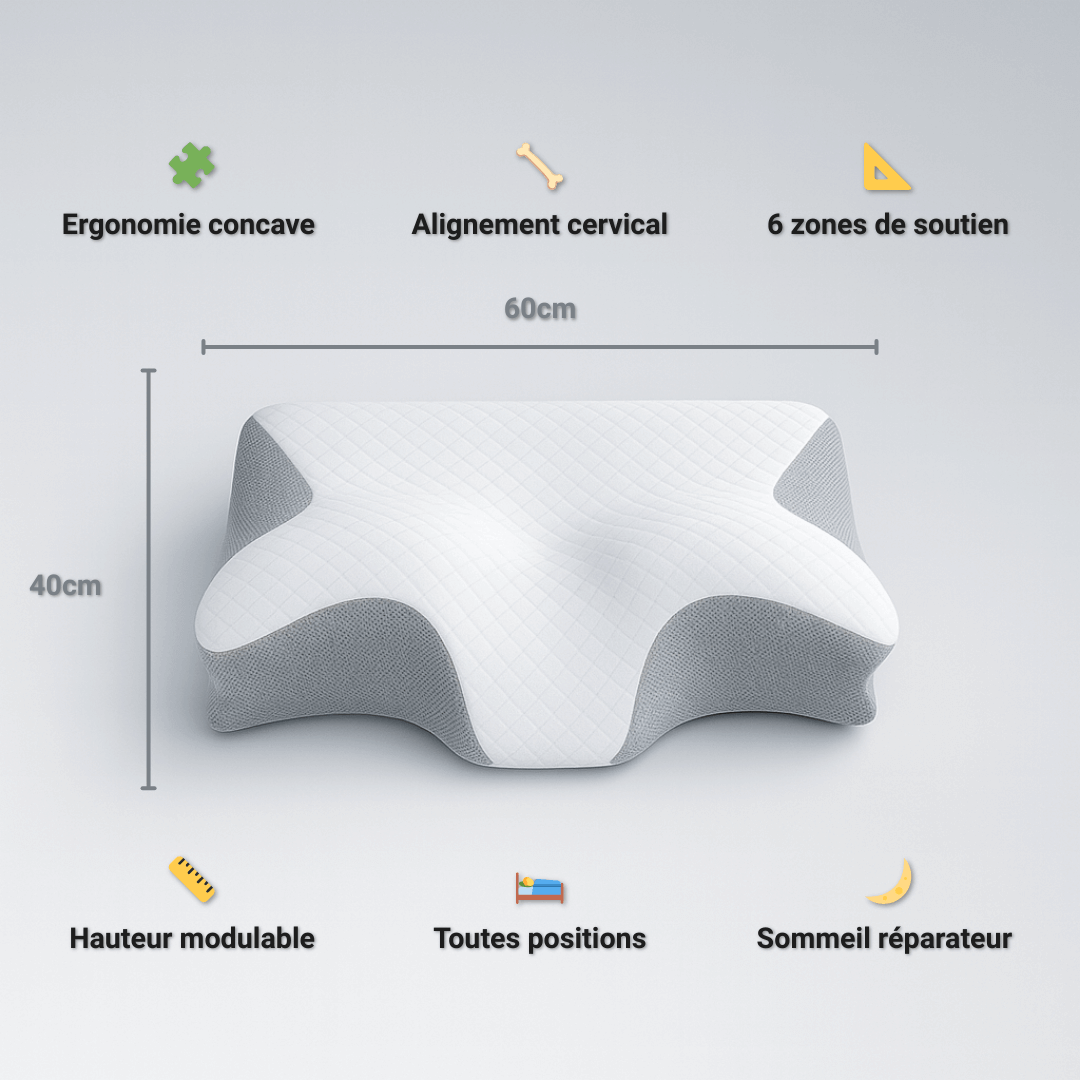 oreiller cervical ergonomique bénéfices