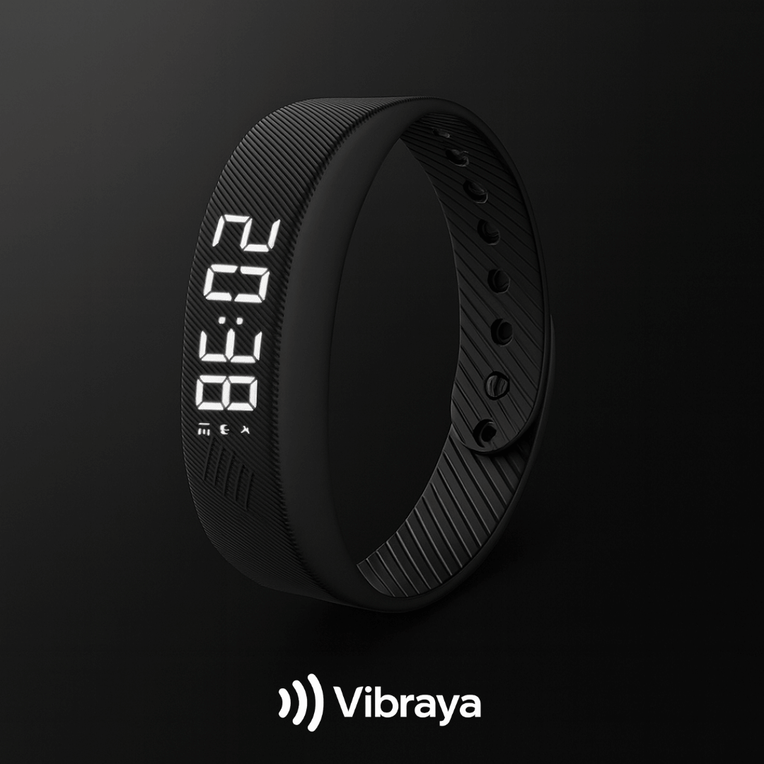 réveil silencieux par vibration bracelet Vibraya Shadow Matte